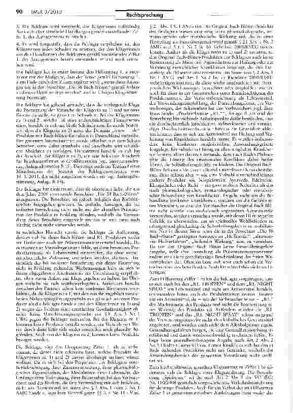 Vorschauseite 4: Keine Bewerbung oder Vertrieb von „RESCUE -Spirituosen AMG Art. 2 I Nr. 1; UWG § 8 III Nr. 1, § 2 I Nr. 3