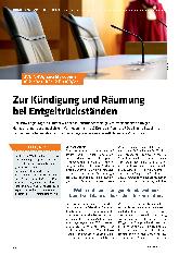 Vorschauseite 1: Zur Kündigung und Räumung bei Entgeltrückständen
