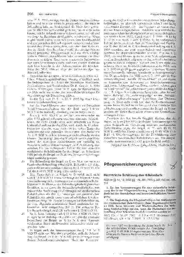 Vorschauseite 1: Richterliche Schätzung des Hilfebedarfs BSG, Urteil vom 28.05.03