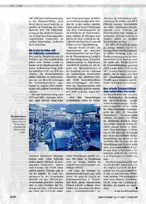 Vorschauseite 2: Sonderweg Universitätsklinikfachkräfte