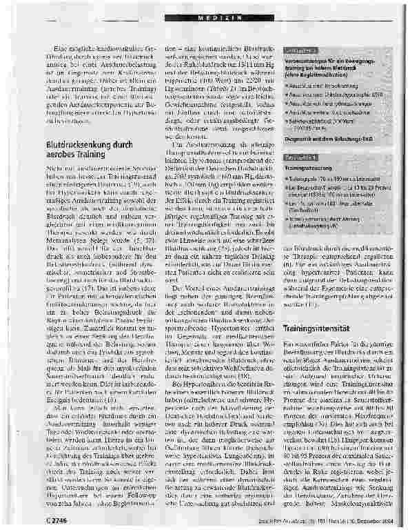 Vorschauseite 3: Körperliche Aktivität zur Behandlung des arteriellen Hochdrucks