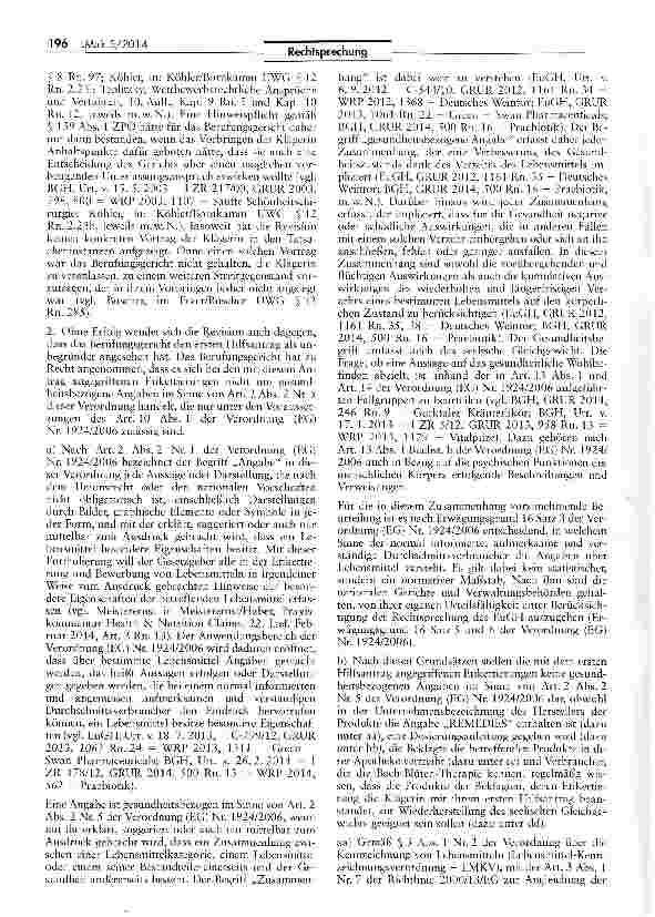 Vorschauseite 4: Keine Irreführung durch die Bezeichnung „Original Bach-Blüten