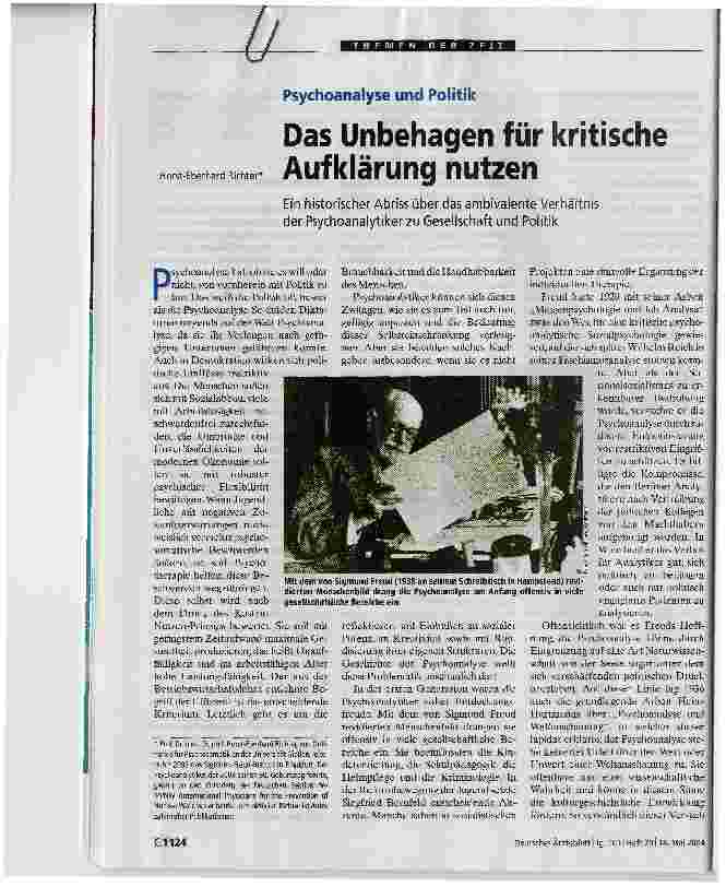 Vorschauseite 1: Das Unbehagen für kritische Aufklärung nutzen