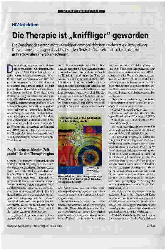 Vorschauseite 1: Die Therapie ist kniffliger geworden