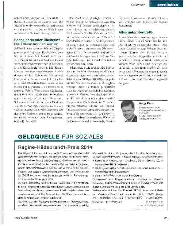 Vorschauseite 2: Gute Arbeit statt Prostitution
