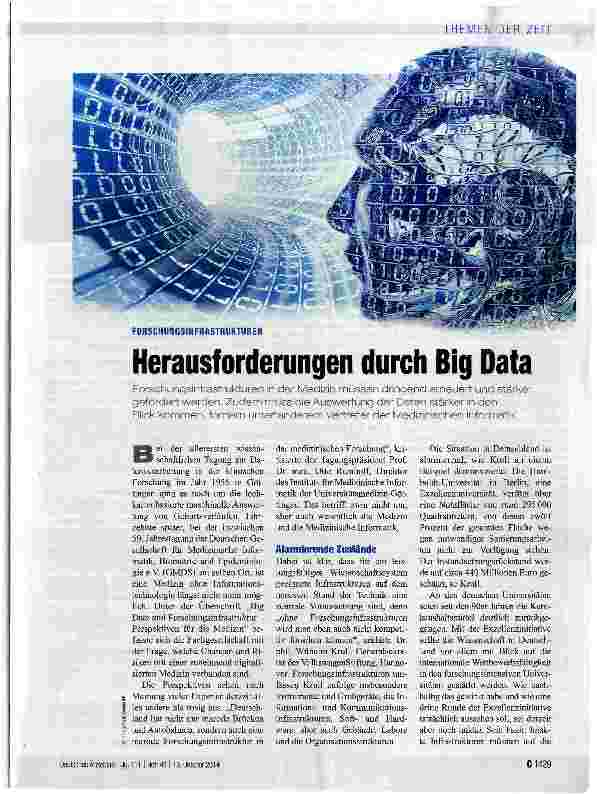 Vorschauseite 1: Herausforderungen durch Big Data