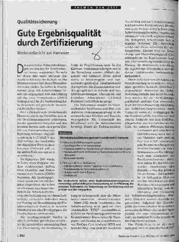 Vorschauseite 1: Gute Ergebnisqualität durch Zertifizierung