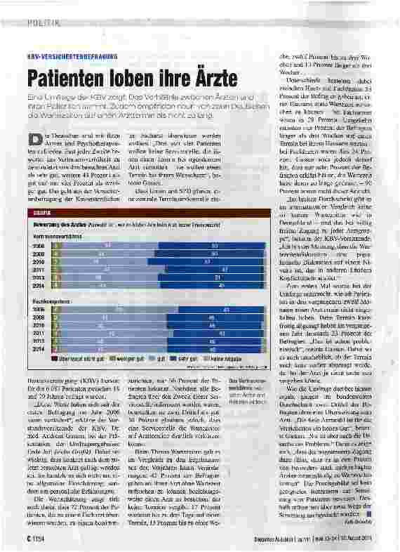 Vorschauseite 1: Patienten loben ihre Arzte