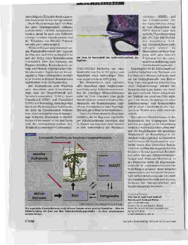 Vorschauseite 2: HaaranalytikZunehmende Bedeutung in Medizin und Recht
