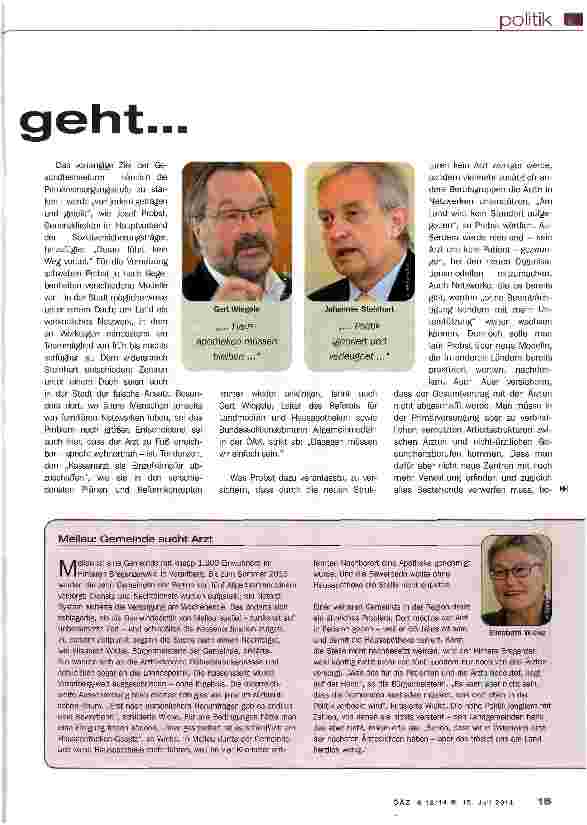 Vorschauseite 2: Wenn der Landarzt geht ...