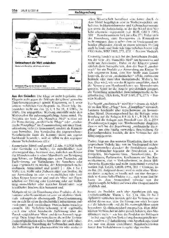 Vorschauseite 3: Abgrenzung Arzneimittel/Kosmetika LFGB $ 2 V; AMG § 1 I Nr. 1