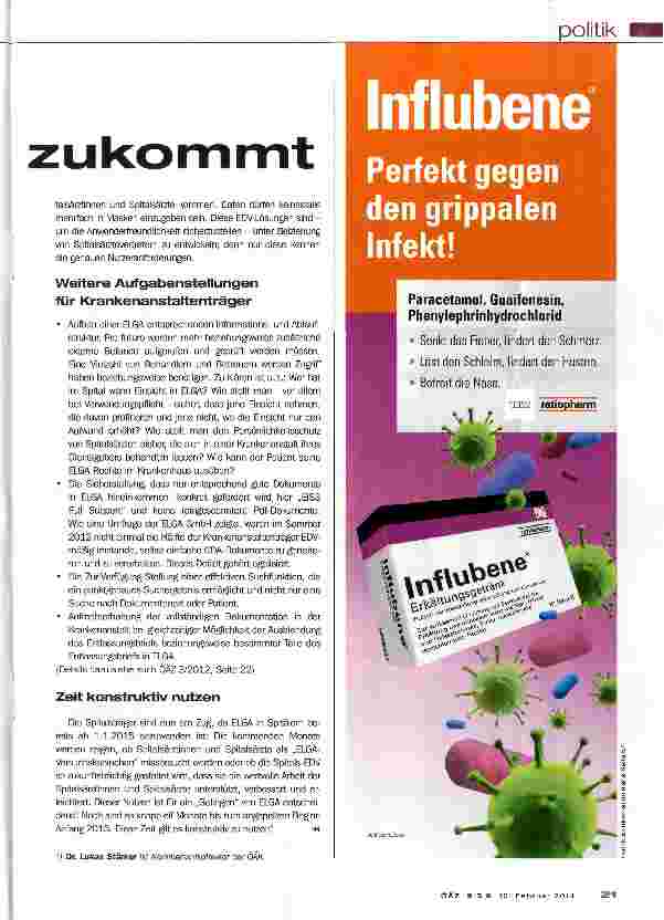 Vorschauseite 2: ELGA in KrankenanstaltenWas auf die Träger zukommt