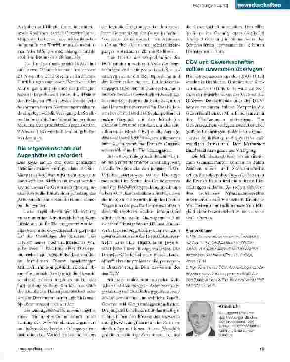 Vorschauseite 2: Die Position der Dienstnehmer ist deutlich zu stärken
