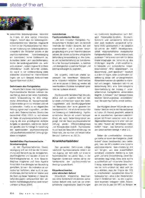 Vorschauseite 3: Psychosomatische Medizin