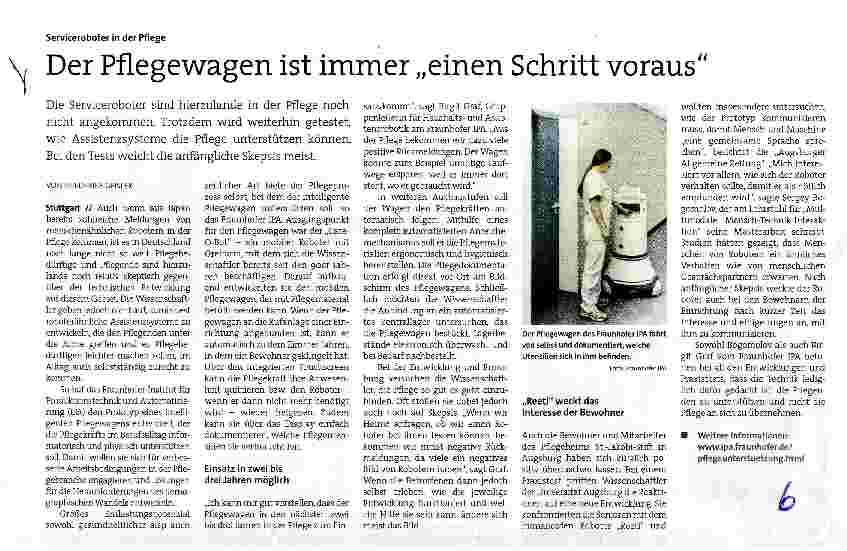 Vorschauseite 1: Der Pflegewagen ist immer „einen Schritt voraus