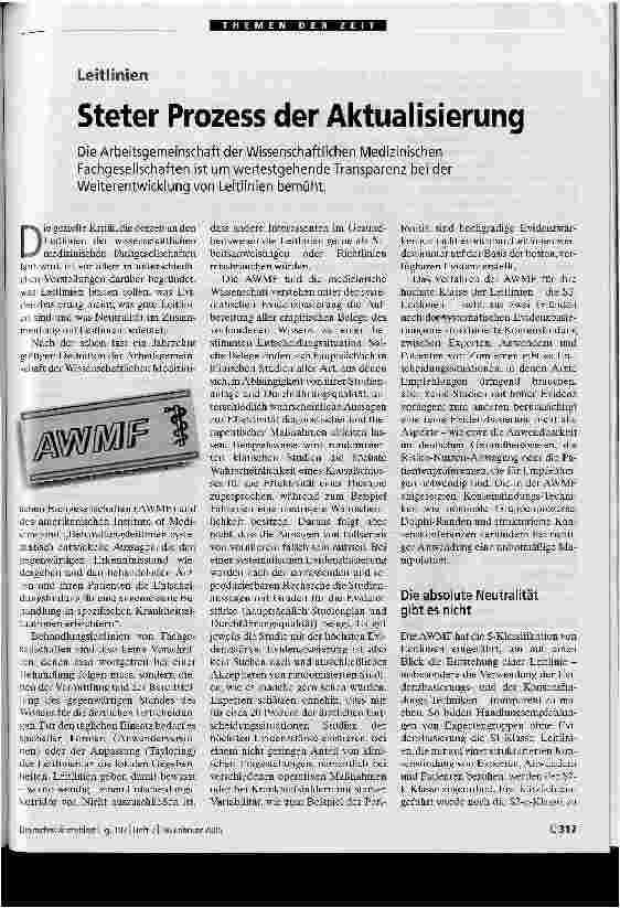 Vorschauseite 1: Steter Prozess der Aktualisierung