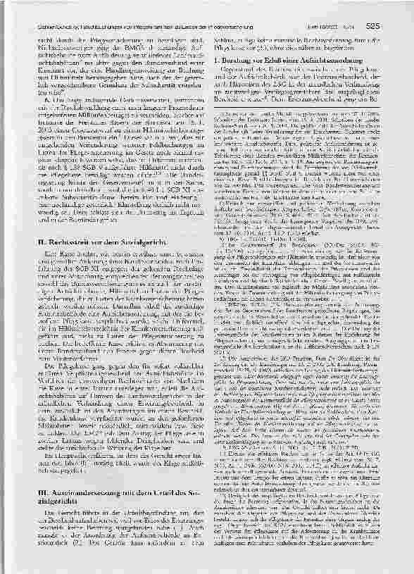 Vorschauseite 3: Falschbuchungen von Pflegehilfsmitteln zu Lasten der Pflegeversicherung in der ambulanten VersorgungAnmerkung zum Urteil des Sozialgerichts München vom 12. 5. 2004 - Az. : S 3 P 5…