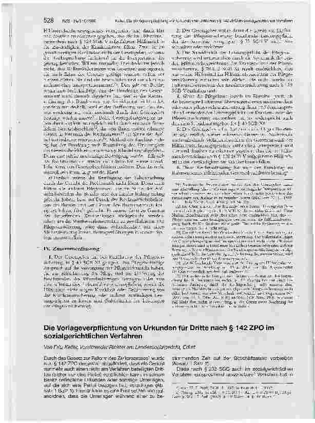 Vorschauseite 6: Falschbuchungen von Pflegehilfsmitteln zu Lasten der Pflegeversicherung in der ambulanten VersorgungAnmerkung zum Urteil des Sozialgerichts München vom 12. 5. 2004 - Az. : S 3 P 5…