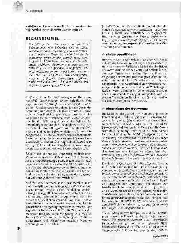 Vorschauseite 2: Noch keine endgültige Klarheit bei der VergütungBtÄndG: Offene Fragen bei der Pauschalierung