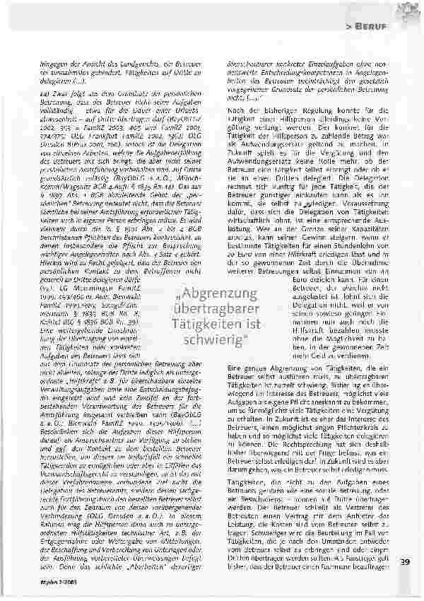 Vorschauseite 5: Noch keine endgültige Klarheit bei der VergütungBtÄndG: Offene Fragen bei der Pauschalierung