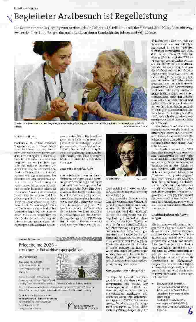 Vorschauseite 1: Begleiteter Arztbesuch ist Regelleistung