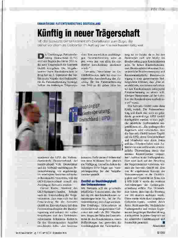 Vorschauseite 1: Künftig in neuer Trägerschaft