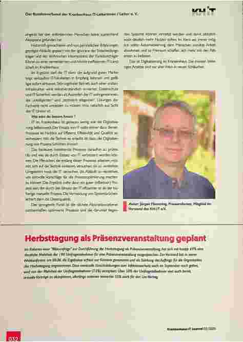 Vorschauseite 2: Digitalisierung im Krankenhaus: Ist das digitale Krankenhaus wirklich die sinnvolle Vision für die Zukunft? Oder ist das nur wieder eine Marketingfahne der IT-Firmen?