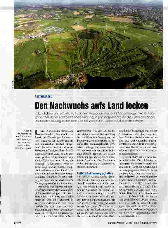 Vorschauseite 1: Den Nachwuchs aufs Land locken