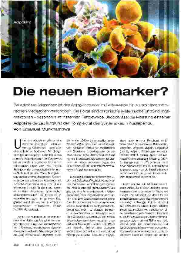 Vorschauseite 1: Die neuen Biomarker?