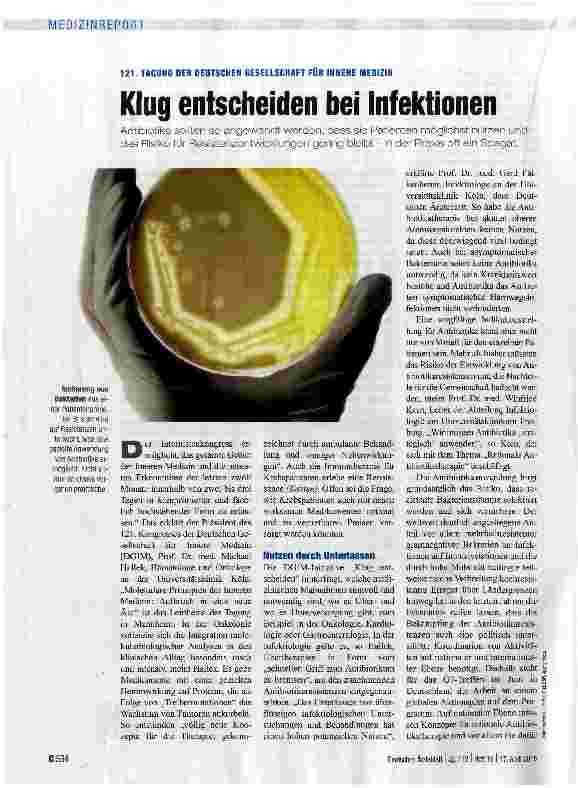 Vorschauseite 1: Klug entscheiden bei Infektionen