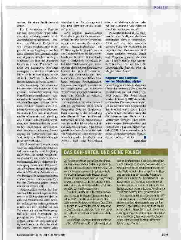 Vorschauseite 2: Erste Reaktionen auf den Entwurf