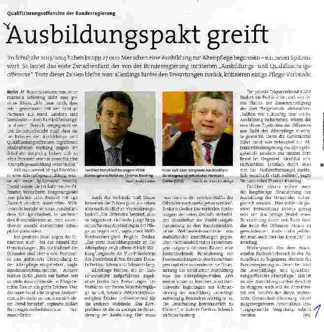 Vorschauseite 1: Ausbildungspakt greift