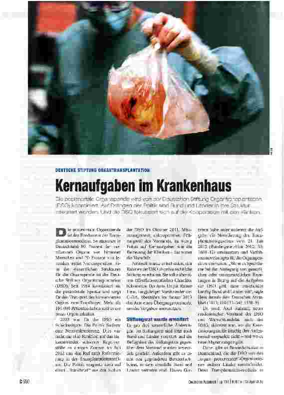 Vorschauseite 1: Kernaufgaben im Krankenhaus