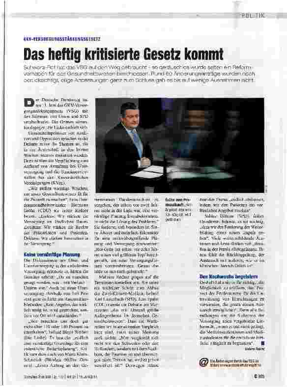 Vorschauseite 1: Das heftig kritisierte Gesetz kommt