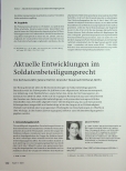 Vorschauseite 1: Aktuelle Entwicklungen im Soldatenbeteiligungsrecht