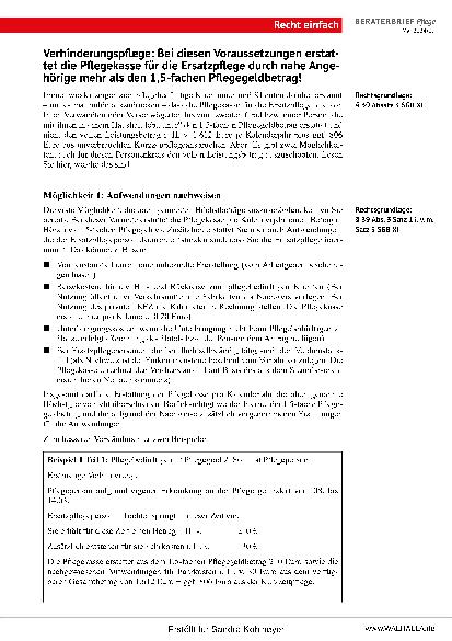 Vorschauseite 4: Beraterbrief Pflege 9-2024