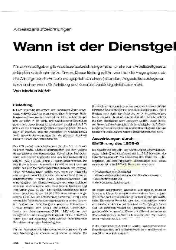 Vorschauseite 1: Wann ist der Dienstgeber in der Pflicht?