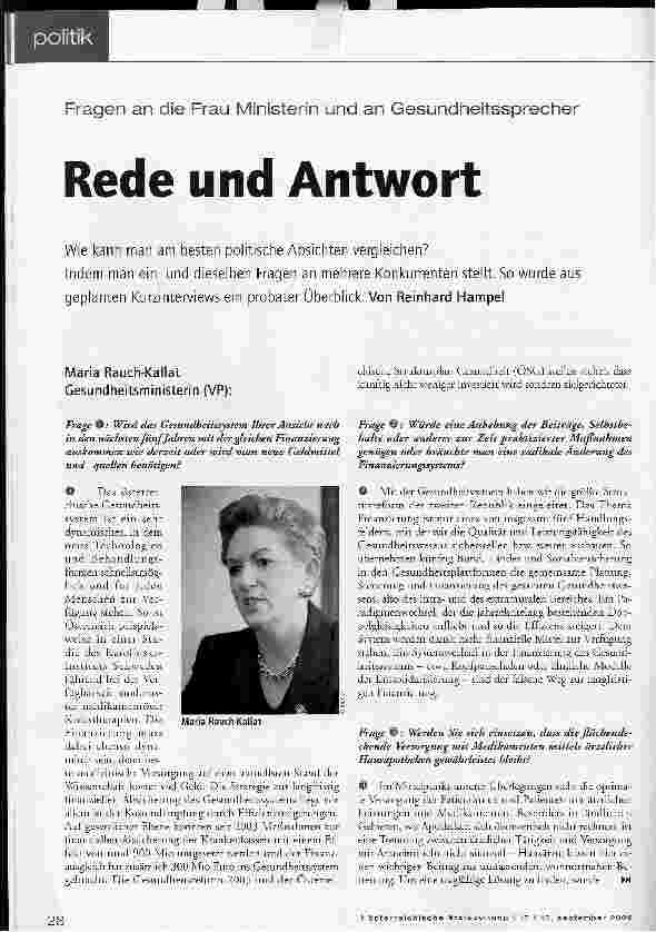 Vorschauseite 1: Rede und Antwort