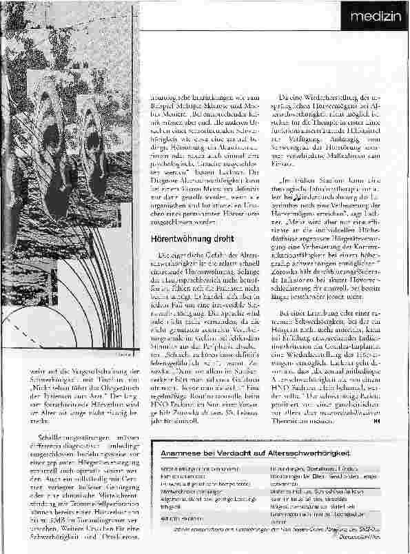 Vorschauseite 2: Altersschwerhörigkeit - Die Stille naht