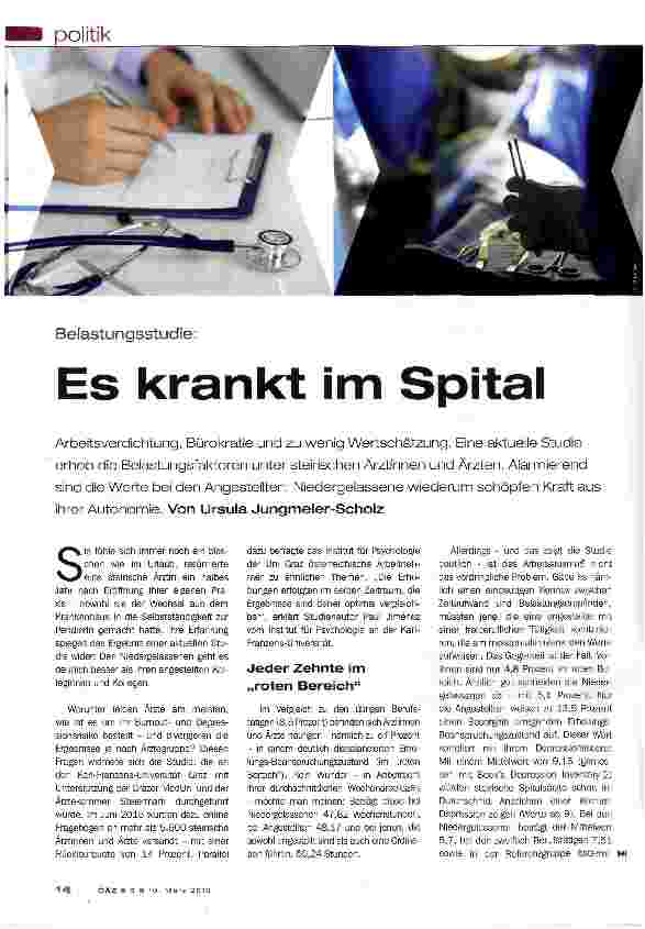 Vorschauseite 1: Es krankt im Spital