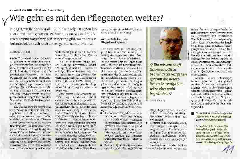 Vorschauseite 1: Wie geht es mit den Pflegenoten weiter?