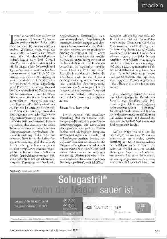Vorschauseite 2: Persönlichkeitsstörungen - Gratwanderung zur Abnormität