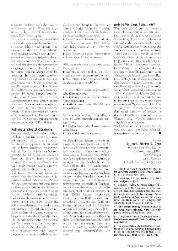 Vorschauseite 2: eHealth: Die Werkzeuge sind vorhanden - aber wollen wir sie auch einsetzen?