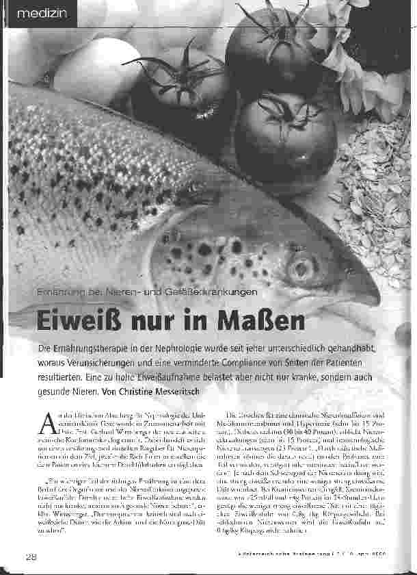 Vorschauseite 1: Eiweiß nur in Maßen