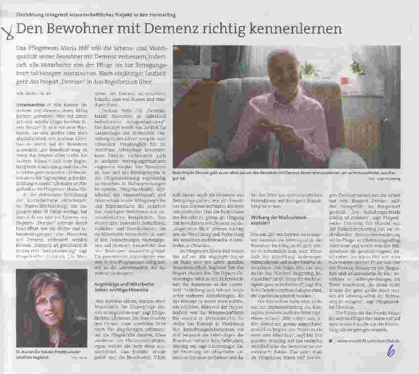 Vorschauseite 1: Den Bewohner mit Demenz richtig kennenlernen