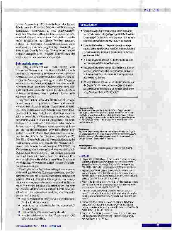 Vorschauseite 6: Niereninsuffizienz und Medikation bei Pflegeheimbewohnern