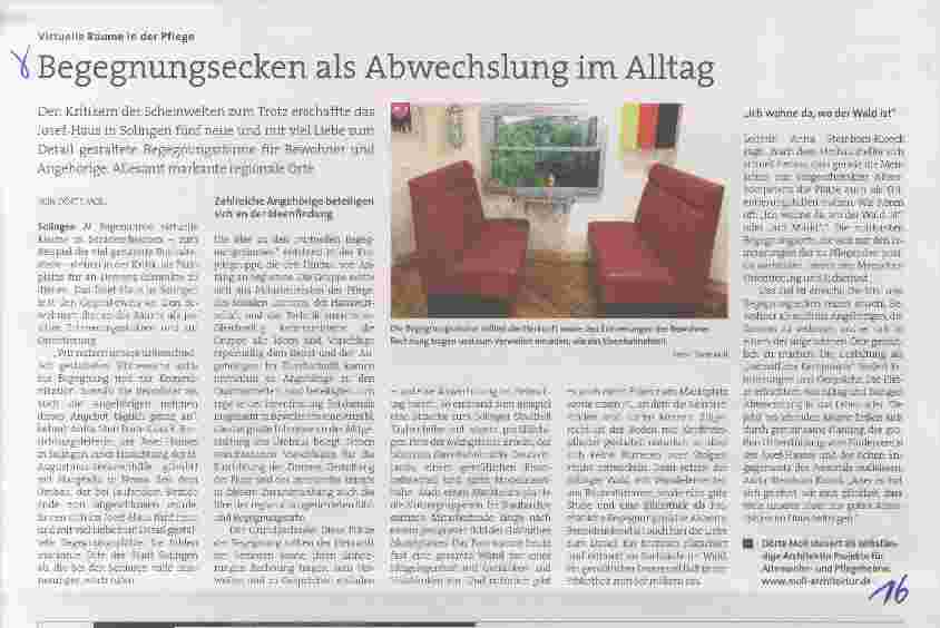 Vorschauseite 1: Begegnungsecken als Abwechslung im Alltag