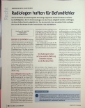 Vorschauseite 1: Radiologen haften für Befundfehler.