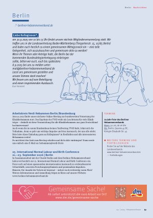 Vorschauseite 6: Nachrichten aus den Landesverbänden