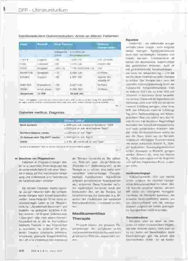 Vorschauseite 3: Diabetestherapie im Alter